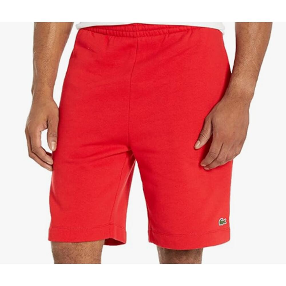 Lacoste Men's Organic Brushed Cotton Fleece Shorts Rouge XXL